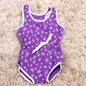 Like new June and January violet star romper 12-18